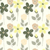 Contemporary White Wallpaper with Flowers Vogue