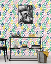 Voguish Multicolor Triangles Wallpaper Tasteful