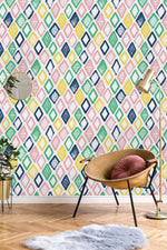 Voguish Multicolor Triangles Wallpaper Tasteful