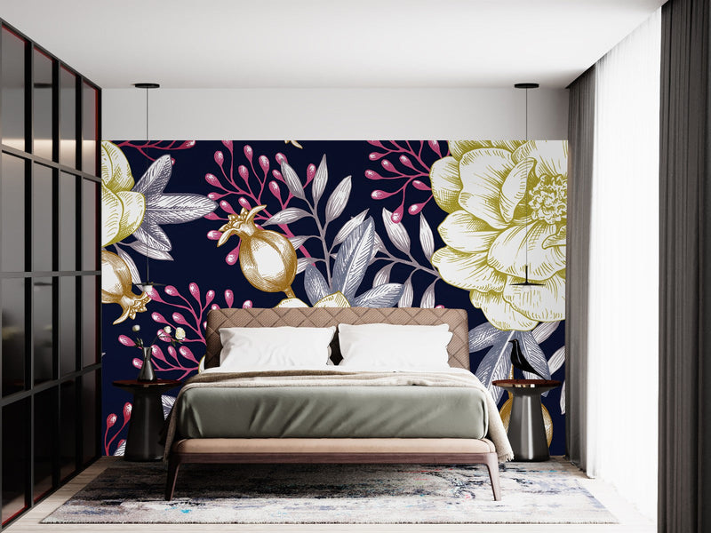 Cream Peonies Wallpaper