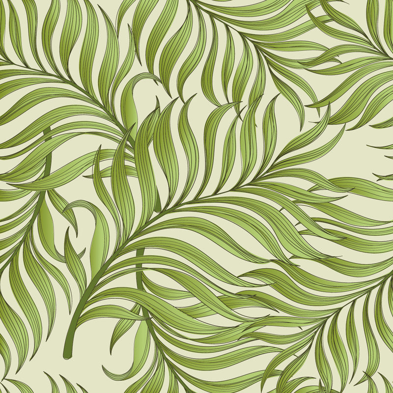 Fashionable Green Wallpaper with Leaves Fashionable
