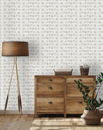 White Wallpaper with Moon