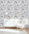 Botanical Wallpaper with Dragonflies