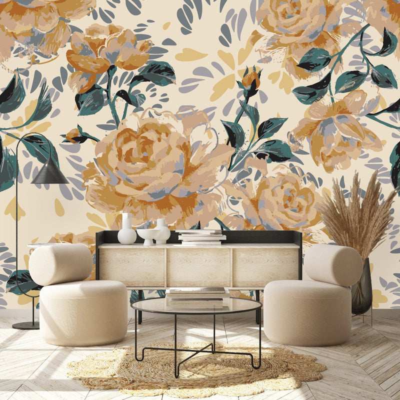 Beige Roses Wallpaper