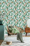 Stylish Green Leaves Wallpaper Chic