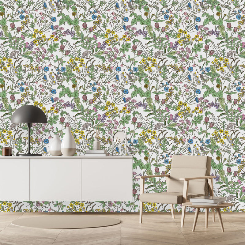 Modish Wildflowers Wallpaper Vogue