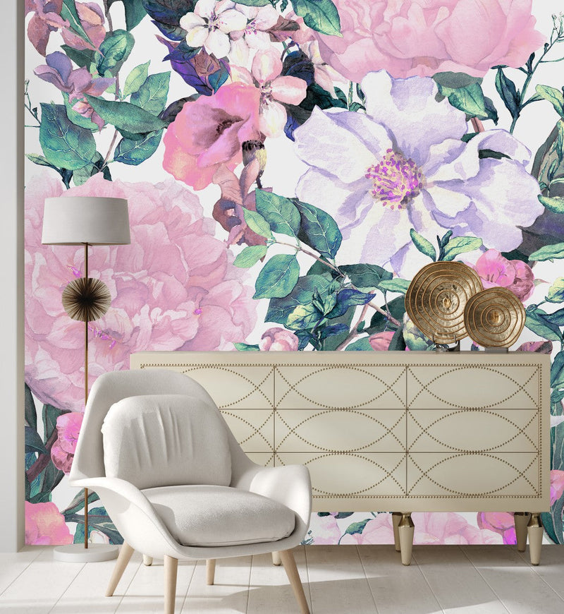 Light Pink Flowers Wallpaper