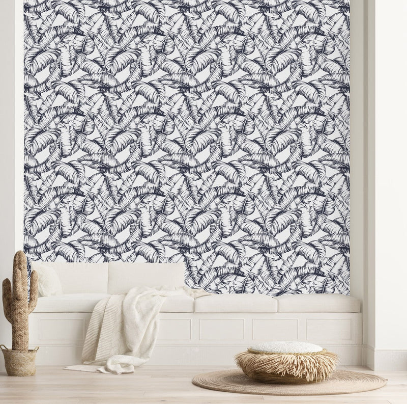 Voguish Contour of Leaves Wallpaper Vogue