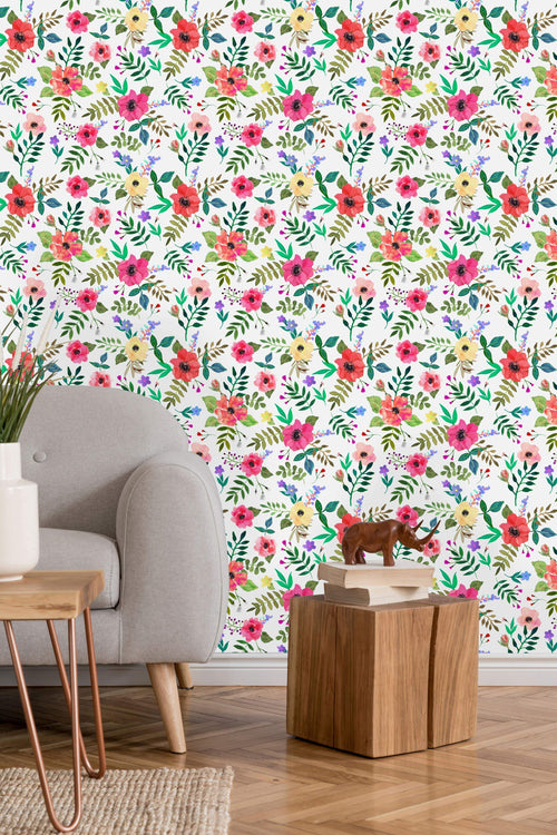 Nursery Lovely Flowers Wallpaper