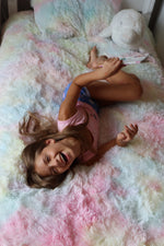 Emma Cozy Ultra Soft Rainbow Faux Fur Comforter Set
