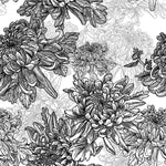 Contemporary Black and White Floral Wallpaper Vogue