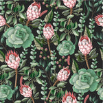 Protea and Succulents Wallpaper