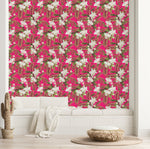 Brightly Wallpaper with White Flowers