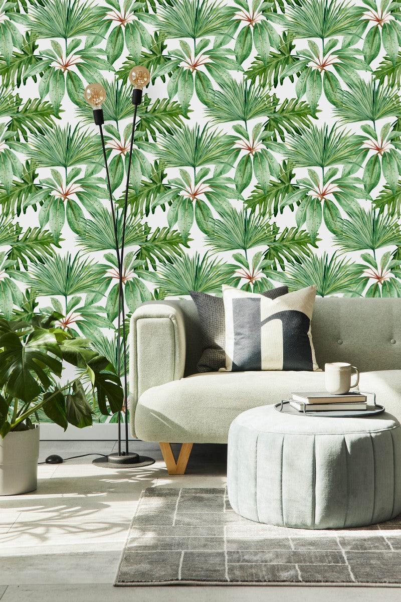 Stylish Green Plants Wallpaper Fashionable