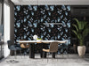 Modish Dark Leaves Pattern Wallpaper Smart