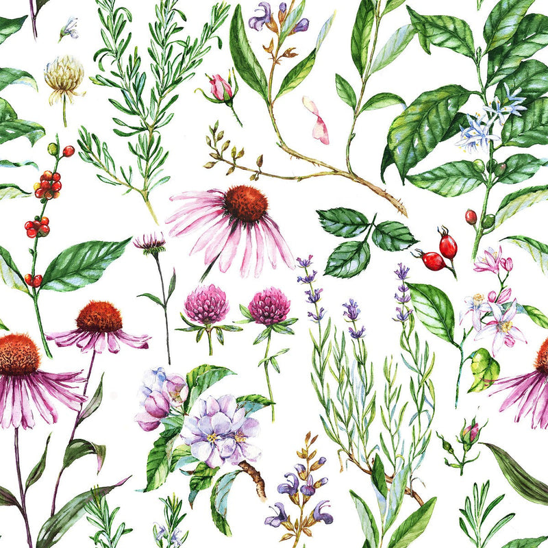 Fashionable Botanical Pattern Wallpaper Fashionable