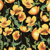 Modish Orange Flowers Wallpaper Chic