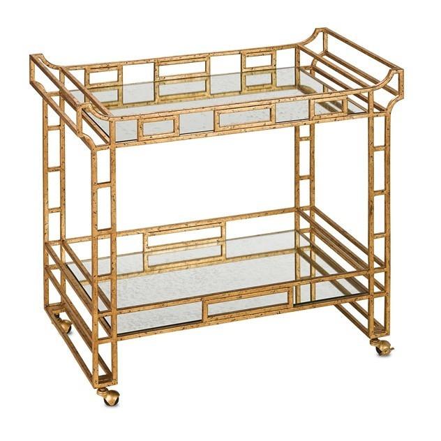 Currey and Company Odeon Bar Cart 4217 - LOVECUP - 3