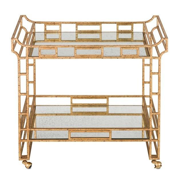 Currey and Company Odeon Bar Cart 4217 - LOVECUP - 1