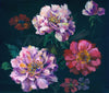 Contemporary Painted Flowers Wallpaper Vogue