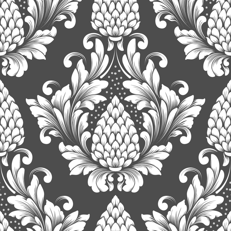 Old Fashioned Damask Ornament Wallpaper