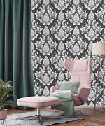 Old Fashioned Damask Ornament Wallpaper