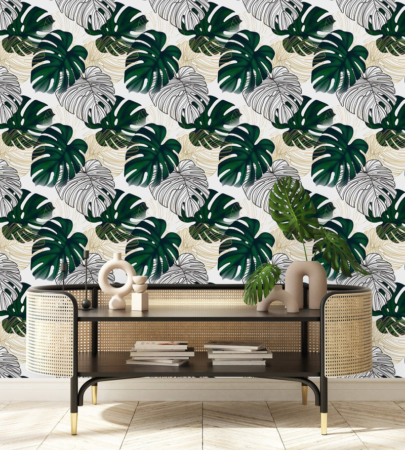 Modish Monstera Wallpaper Fashionable