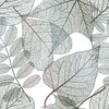 Elegant Contour of Leaves Wallpaper Chic