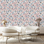 Herbs and Circles Pattern Wallpaper