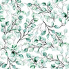 White Wallpaper with Poplar Leaves
