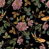 Flowers and Gold Fish Pattern Wallpaper