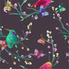 Birds and Butterflies on Dark Wallpaper