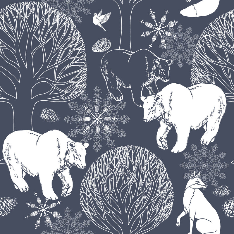 Bears in Forest Wallpaper