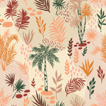 Palms and Leaves Wallpaper