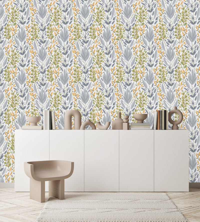 Elegant Leaves Wallpaper Fashionable