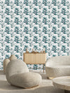 Voguish Dark Green Leaves Wallpaper Smart