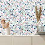 Pastel Field Flowers Wallpaper