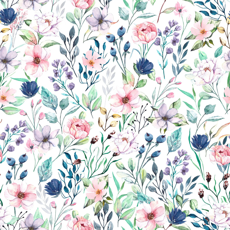 Pastel Field Flowers Wallpaper