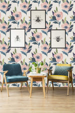 Pastel Floral Pattern Wallpaper