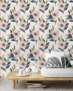 Pastel Floral Pattern Wallpaper