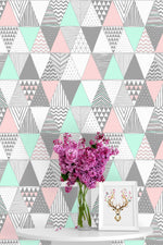 Pastel Geometric Triangles Wallpaper