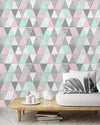 Pastel Geometric Triangles Wallpaper