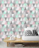 Pastel Geometric Triangles Wallpaper