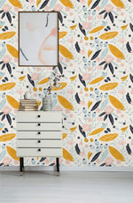 Pastel Orange Flowers Wallpaper
