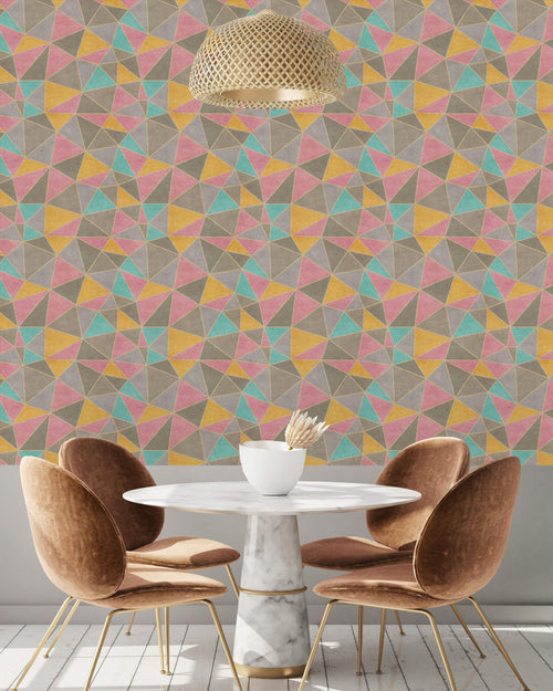 Pastel Triangles Pattern Wallpaper