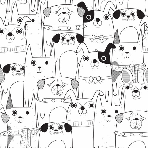 Pattern of Dogs Wallpaper
