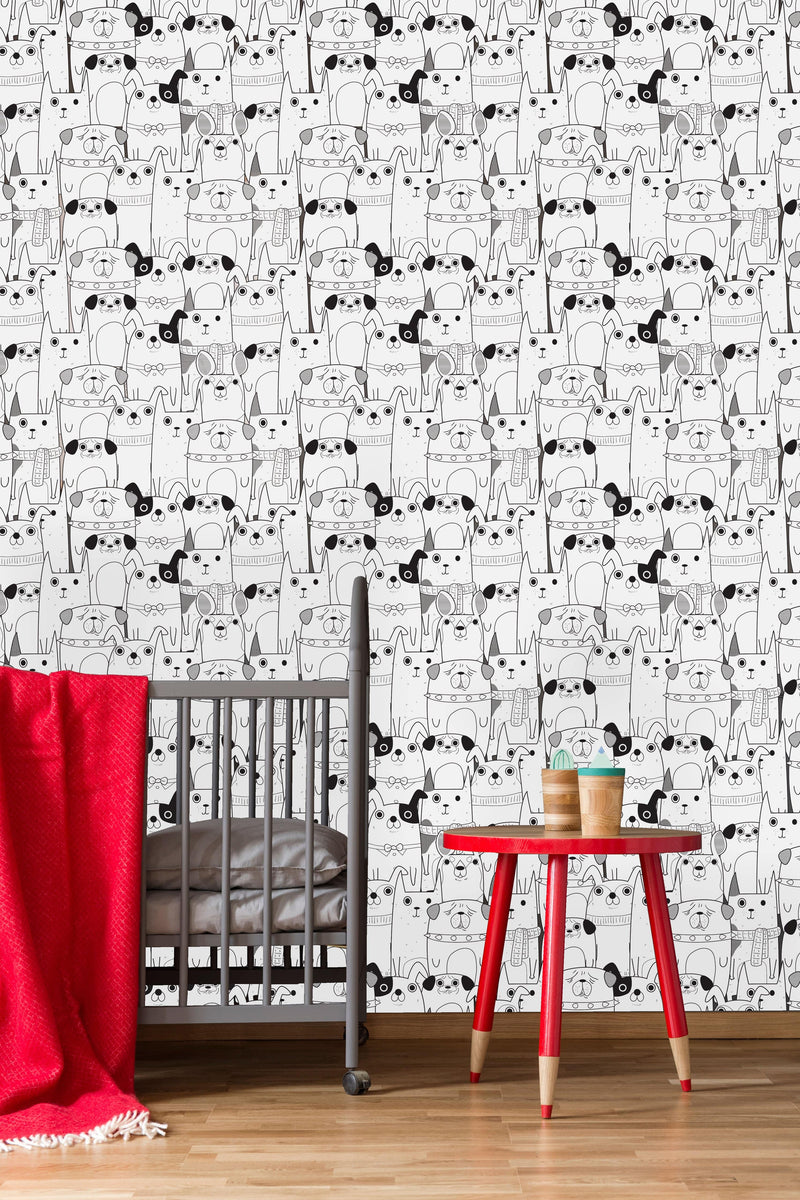 Pattern of Dogs Wallpaper