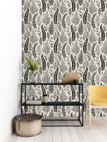 Pattern of Leaves and Branches Wallpaper