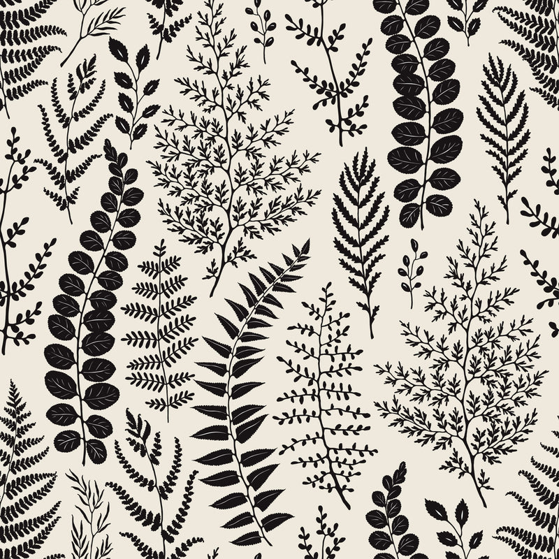 Pattern of Leaves and Branches Wallpaper