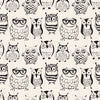 Pattern with Cute Owls Wallpaper